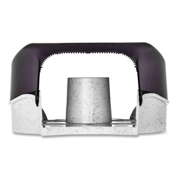 Single 9" Jumbo Bath Tissue Dispenser, Classic, 10.25 x 5.63 x 12, Transparent Black Pearl
