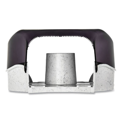Single 9" Jumbo Bath Tissue Dispenser, Classic, 10.25 x 5.63 x 12, Transparent Black Pearl