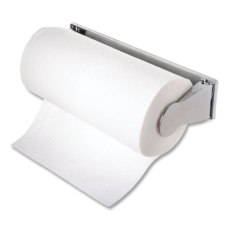 Perforated Roll Towel Dispenser for 11 inch Roll, 13.25 x 4.63 x 2.88, Chrome