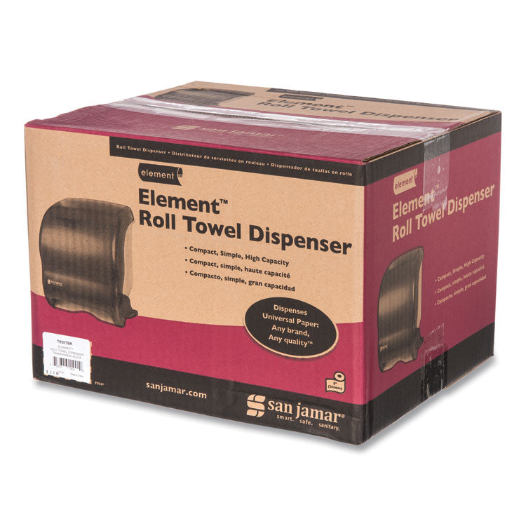 Element Lever Roll Towel Dispenser, Classic, 12.5 x 8.5 x 12.75, Black Pearl