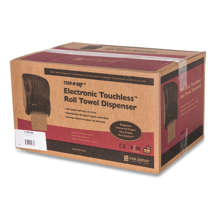 Tear-N-Dry Touchless Roll Towel Dispenser, 11.75 x 9 x 15.5, Black Pearl