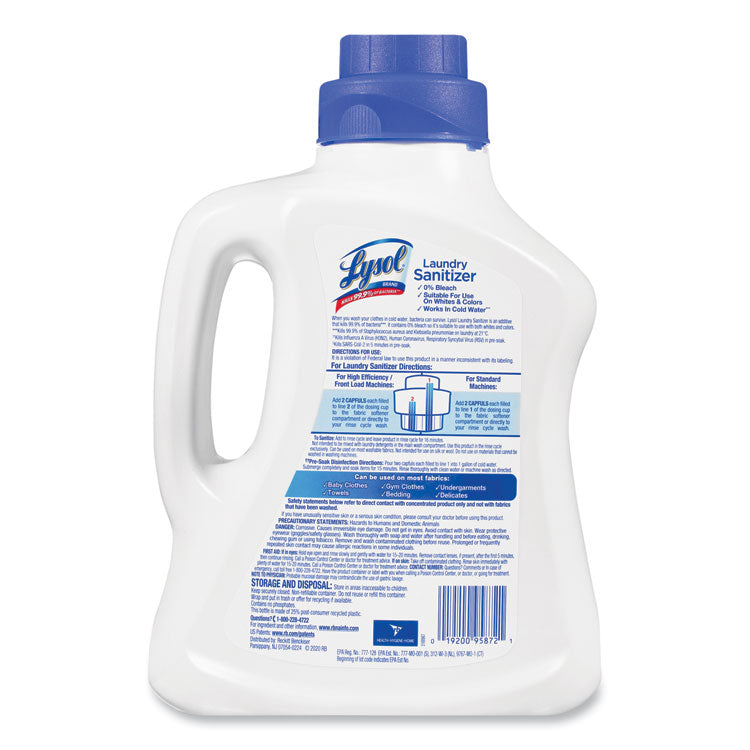 Laundry Sanitizer, Liquid, Crisp Linen Scent, 90 oz, 4/Carton