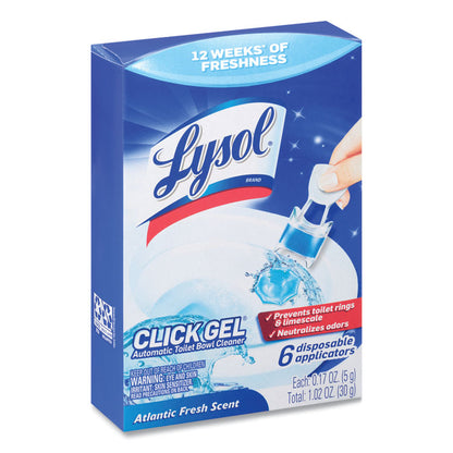 Click Gel Automatic Toilet Bowl Cleaner, Atlantic Fresh Scent, 6/Box, 4 Boxes/Carton