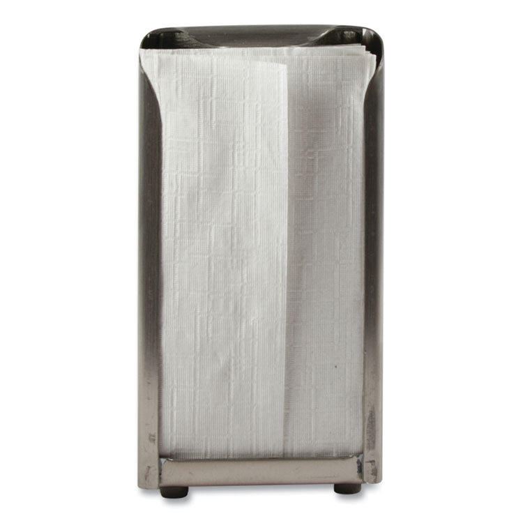 Tabletop Napkin Dispenser, Tall Fold, 3.75 x 4 x 7.5, Chrome