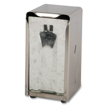 Tabletop Napkin Dispenser, Tall Fold, 3.75 x 4 x 7.5, Chrome