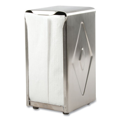 Tabletop Napkin Dispenser, Tall Fold, 3.75 x 4 x 7.5, Chrome