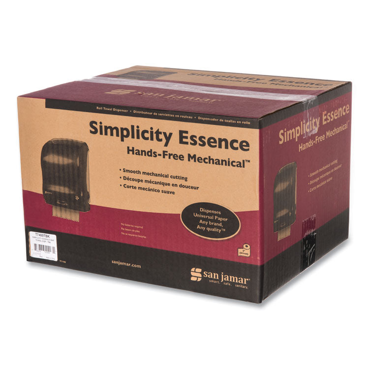 Simplicity Mechanical Roll Towel Dispenser, 15.25 x 13 x 10.25, Black