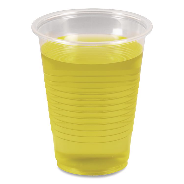 Translucent Plastic Cold Cups, 7 oz, 100/Sleeve, 25 Sleeves/Carton