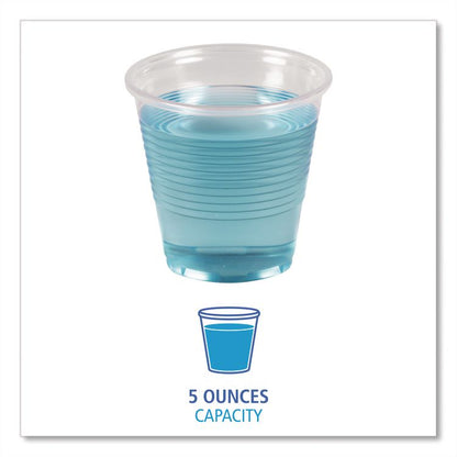 Translucent Plastic Cold Cups, 5 oz, 100/Sleeve, 25 Sleeves/Carton