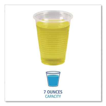 Translucent Plastic Cold Cups, 7 oz, 100/Pack