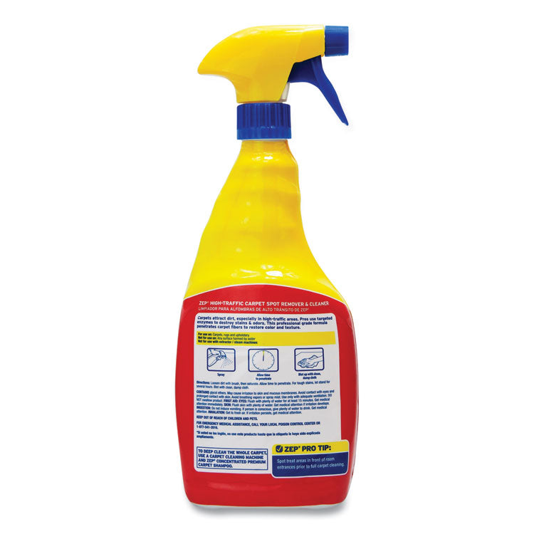 High Traffic Carpet Cleaner, Fresh Scent, 32 oz Spray Bottle, 12/Carton