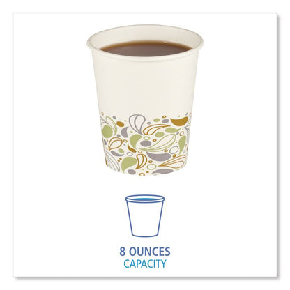 Deerfield Printed Paper Hot Cups, 8 oz, 50/Sleeve, 20 Sleeves/Carton