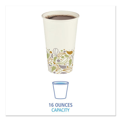 Deerfield Printed Paper Hot Cups, 16 oz, 50/Sleeve, 20 Sleeves/Carton