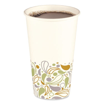 Deerfield Printed Paper Hot Cups, 16 oz, 50/Sleeve, 20 Sleeves/Carton