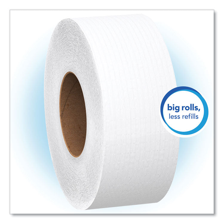 Essential JRT Jumbo Roll Bathroom Tissue, Septic Safe, 1-Ply, 3.55" x 2,000 ft, White, 12 Rolls/Carton