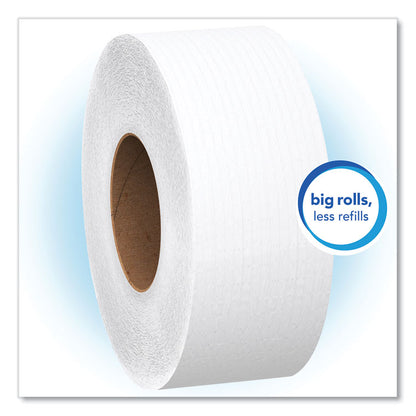 Essential JRT Jumbo Roll Bathroom Tissue, Septic Safe, 1-Ply, 3.55" x 2,000 ft, White, 12 Rolls/Carton
