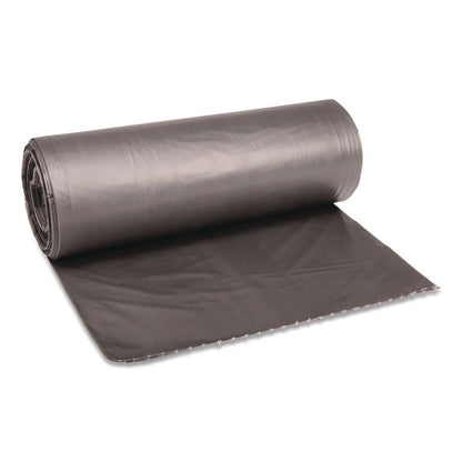 Low-Density Waste Can Liners, 60 gal, 1.1 mil, 38" x 58", Gray, Perforated Roll, 20 Bags/Roll, 5 Rolls/Carton