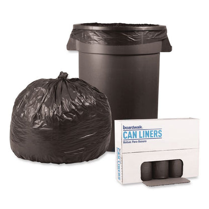 Low-Density Waste Can Liners, 33 gal, 1.1 mil, 33" x 39", Gray, Perforated Roll, 25 Bags/Roll, 4 Rolls/Carton