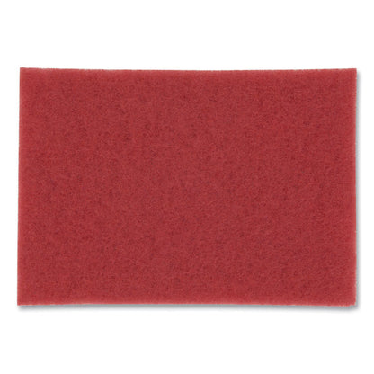 Low-Speed Buffer Floor Pads 5100, 12 x 18, Red, 20/Carton