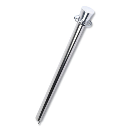 Crowd Control Posts, Polished Chrome, 41" High, Silver, 2/Box