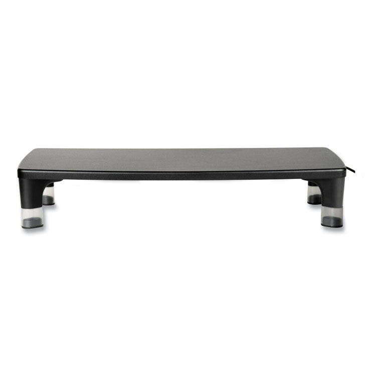 Monitor Stand MS100B, 21.6 x 9.4 x 2.7 to 3.9, Black/Clear, Supports 33 lb