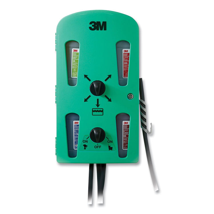 Flow Control System Chemical Dispenser, Action Gap, (4) 0.5 gal, 12.25 x 6.3 x 22.5, Green