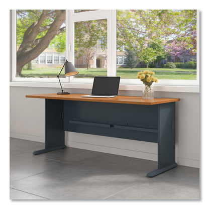 Enterprise Collection Double Pedestal Desk, 70.13" x 28.63" x 29.75", Harvest Cherry, (Box 2 of 2)