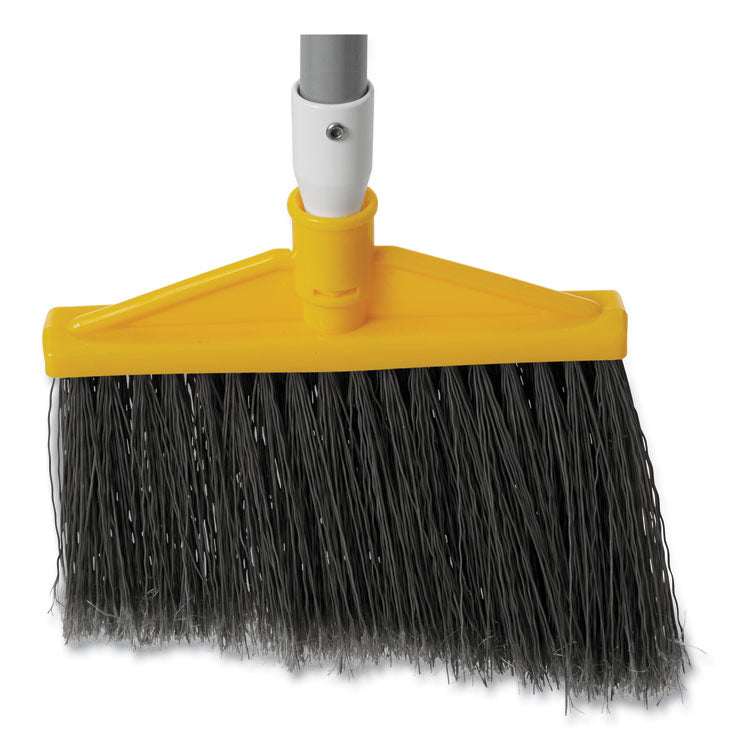 Angled Large Broom, 48.78" Length, Silver/Gray
