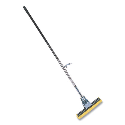 Steel Sponge Mop, 12" Yellow Cellulose Sponge Head, Bronze Steel Handle