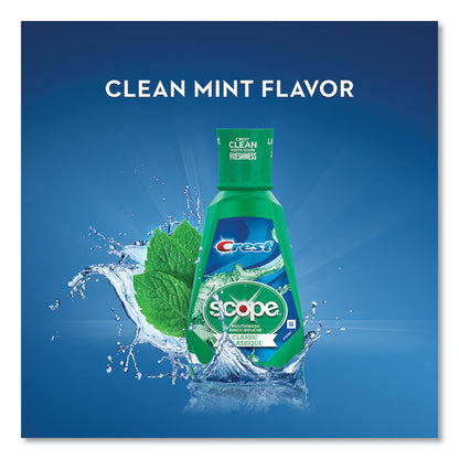Plus Scope Mouth Rinse, Classic Mint Flavor, 1 L Bottle, 6/Carton