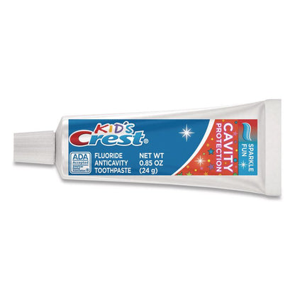 Kids' Sparkle Toothpaste, Bubblegum Flavor, 0.85 oz Tube, 72/Carton