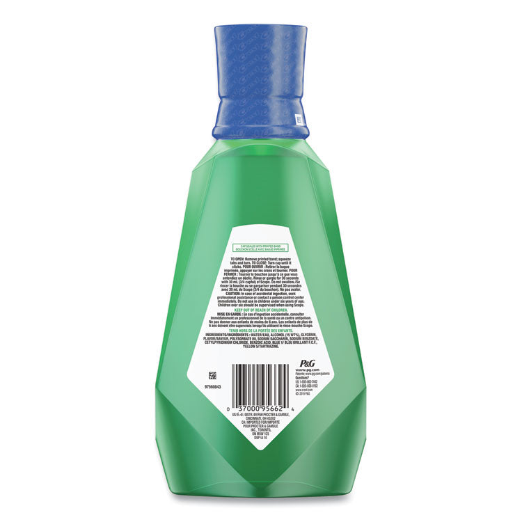 Plus Scope Mouth Rinse, Classic Mint Flavor, 1 L Bottle, 6/Carton