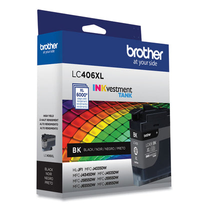 LC406XLBKS INKvestment High-Yield Ink, 6.000 Page-Yield, Black