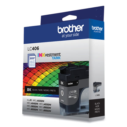 LC406BKS INKvestment Ink, 3,000 Page-Yield, Black