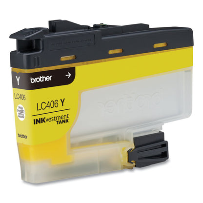 LC406YS INKvestment Ink, 1,500 Page-Yield, Yellow