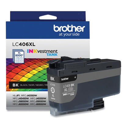 LC406XLBKS INKvestment High-Yield Ink, 6.000 Page-Yield, Black