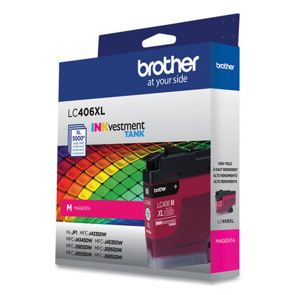 LC406XLMS INKvestment High-Yield Ink, 5,000 Page-Yield, Magenta