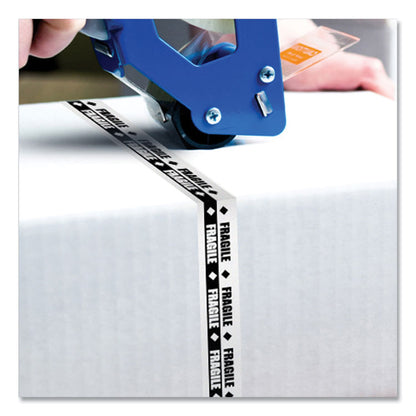 TZ Security Tape Cartridge for P-Touch Labelers, 0.7" x 26.2 ft, Black on White