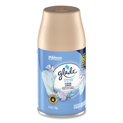 Automatic Air Freshener, Clean Linen, 6.2 oz Spray Can, 6/Carton