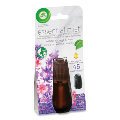 Essential Mist Refill, Lavender and Almond Blossom, 0.67 oz Bottle