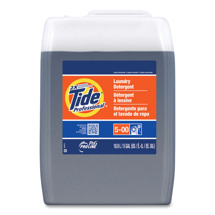 Pro 2x Liquid Laundry Detergent, Tide Original Scent, 5 gal Pail