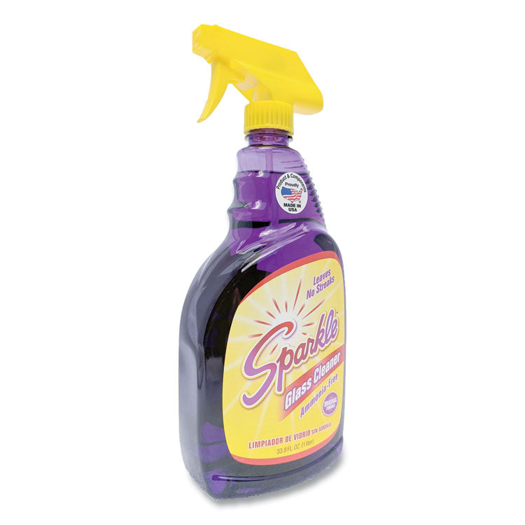 Glass Cleaner, 33.8 oz Spray Bottle, 12/Carton