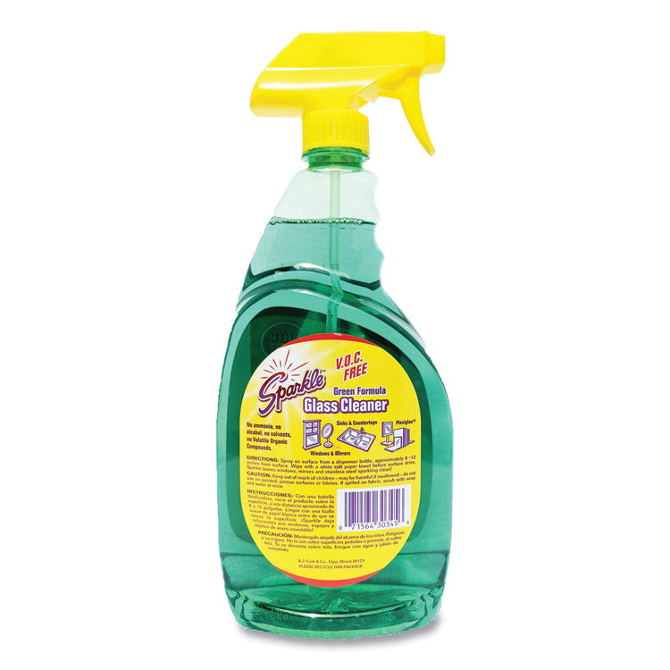 Green Formula Glass Cleaner, 33.8 oz Bottle, 12/Carton