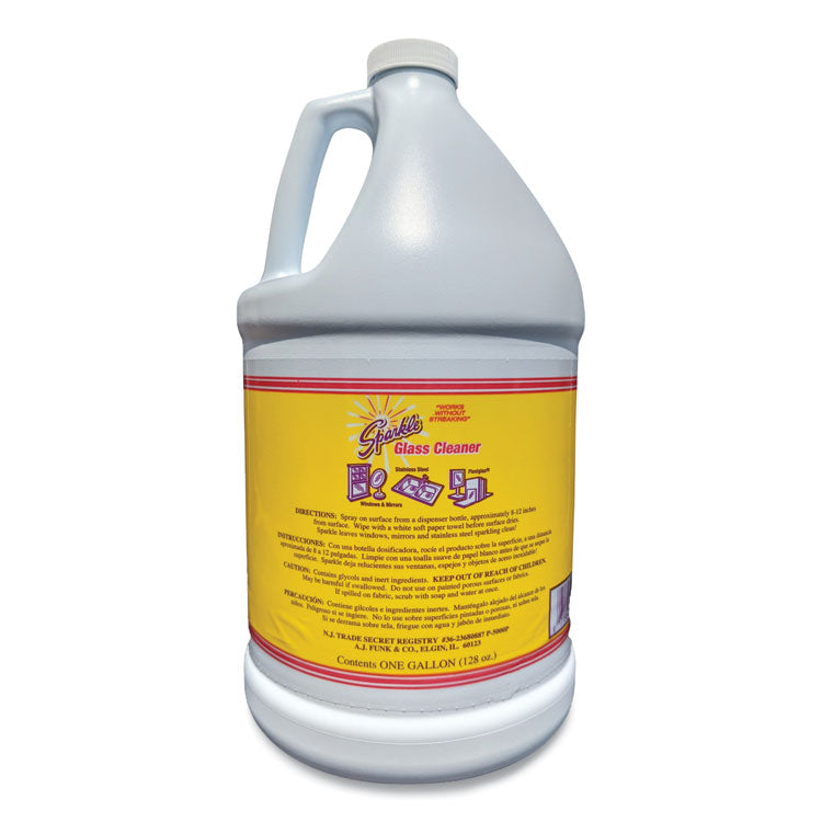 Glass Cleaner, 1 gal Bottle Refill, 4/Carton