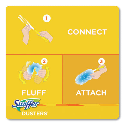 Dusters Refill, Fiber Bristle, Light Blue, 18/Box