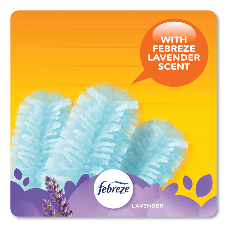 Dusters Refill, Dust Lock Fiber, Lavender Vanilla Scent, Light Blue, 10/Box