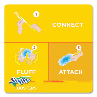 Dusters Refill, Dust Lock Fiber, 2" x 6", Light Blue, 18/Box, 4 Boxes/Carton