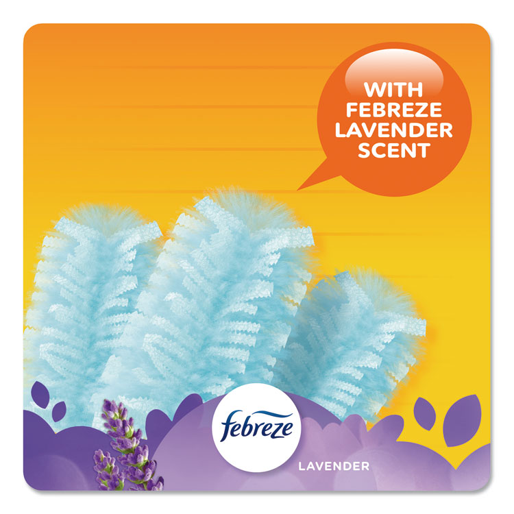 Dusters Refill, DustLock Fiber, Lavender Vanilla Scent, Light Blue, 10/Box, 4 Boxes/Carton