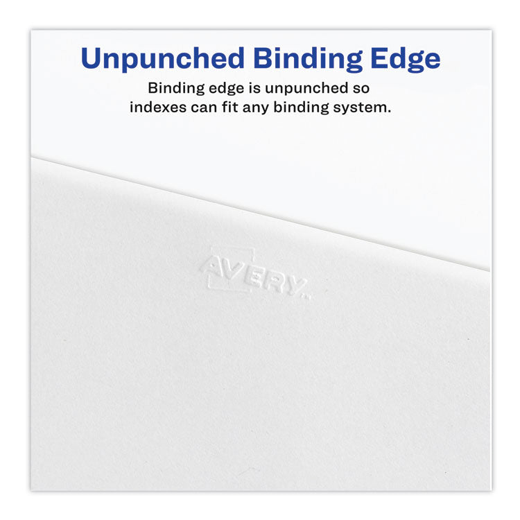 Preprinted Legal Exhibit Side Tab Index Dividers, Avery Style, 25-Tab, 126 to 150, 11 x 8.5, White, 1 Set, (1335)