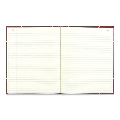 Texthide Eye-Ease Record Book, Black/Burgundy/Gold Cover, 10.38 x 8.38 Sheets, 300 Sheets/Book